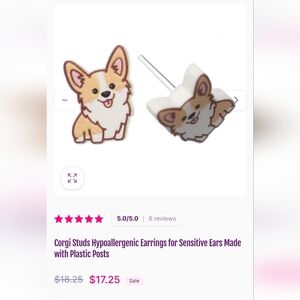 Corgi earrings